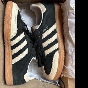 Adidas Samba Black and Tan Shoes